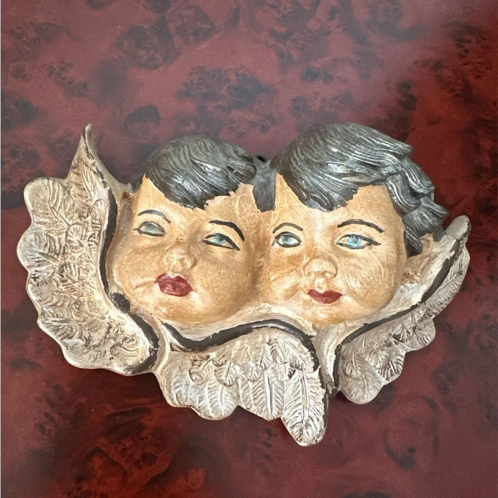 Home Wall Decor Angel Cherubs Face Italia Vintage